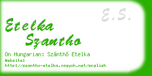 etelka szantho business card